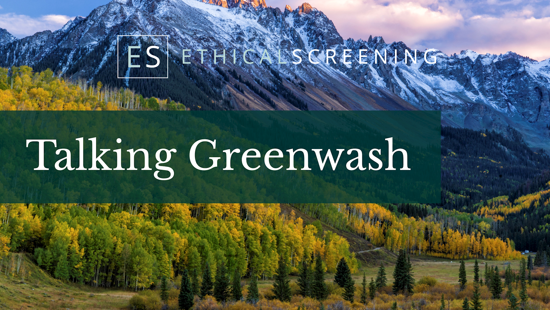 Talking Greenwash with EdenTree IM